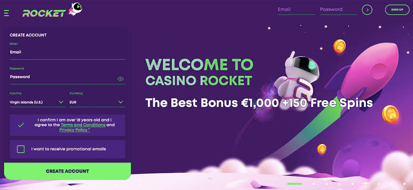 Casino Rocket – Promotions and bonus page
